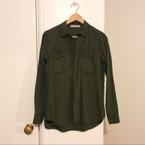 NWT Vince Olive Button-Down Women’s Top XS